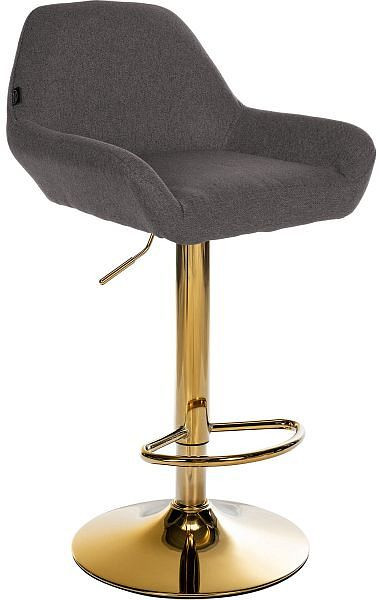 CLP Barhocker Braga Gold Stoff, dunkelgrau, 325370