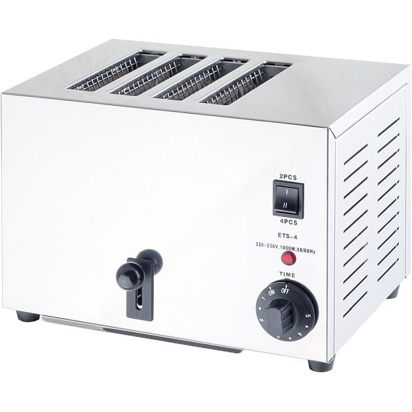 Stalgast Toaster, für vier Toasts, Abmessung 300 x 225 x 215 mm (BxTxH), KE1801004