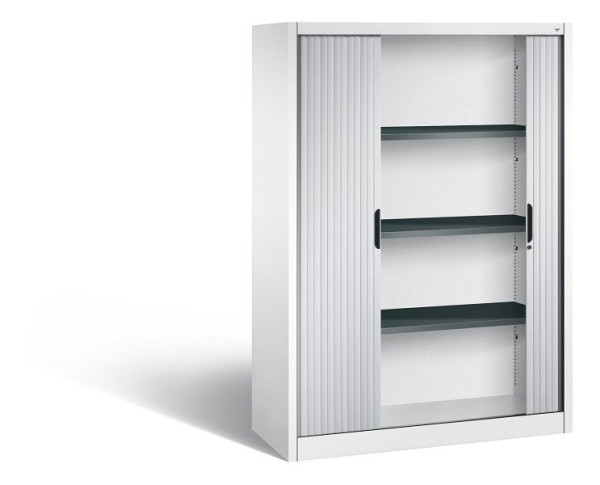 C+P Rollladenschrank Omnispace, H1660xB1200xT420mm, Farbe: Verkehrsweiß / Weißaluminium, Griffmulde, 4 OH, 3213-00 S10148