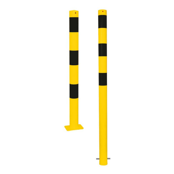 Stein HGS Stahlrohrpoller/Rammschutzpoller, ortsfest, zum Einbetonieren mit Erdanker, 1 Öse, Material: Stahlrundrohr Ø 89 mm, 489bg-1