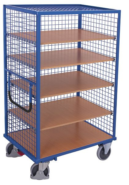 VARIOfit Etagenwagen fest verschweißt, 1.115 x 730 x 1.810 mm, RAL 5010 enzianblau, Ladefläche: 1.030 x 660 mm, sw-700.410