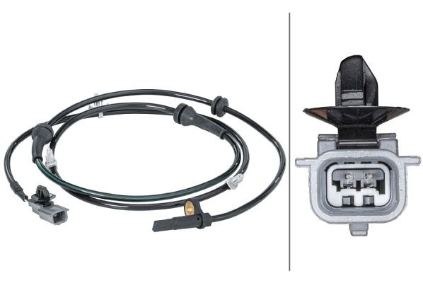 HELLA Sensor, Raddrehzahl - 12V - 2-polig - Kabel: 1500mm, 6PU 012 679-811