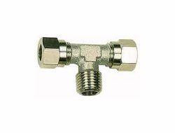 Riegler T-Einschraubverschraubung, Außengewinde konisch nach ISO 7-1, 112028