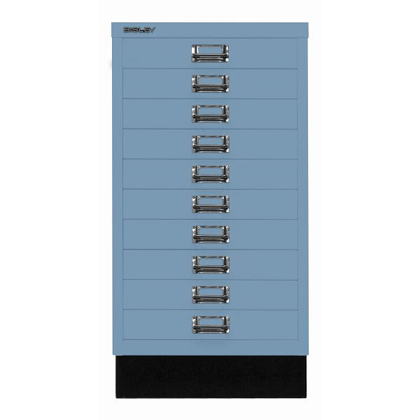 Bisley MultiDrawer™, Inkl. Sockel, DIN A3, 10 Schubladen, 605 blau, L29A310S605