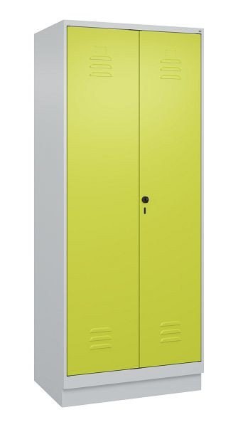C+P Mehrzweckschrank Classic PLUS, Sockel, 2 Abteile, 1950x800x500mm, 7035/0024, Drehriegel, Türen zueinanderschlagend, 080022-22B S10010