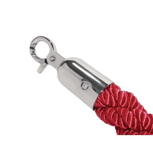 Bolero geflochtene Absperrkordel 2,5m rot, Zinklegierungsenden, GG726
