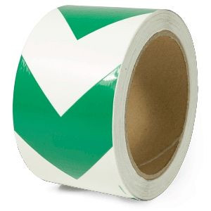 Moedel Markierungsband mit grünen Richtungspfeilen, nachleuchtend, 160-mcd, Folie, 60mm x 16 m, 55007