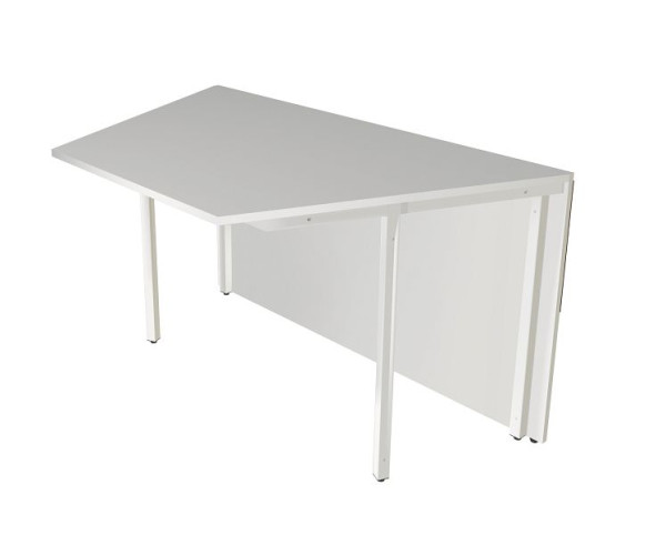 Kerkmann Tisch Atlantis 3, 2-seitig schräg, B 1350 x T 820 x H 750 mm, weiß/Nussbaum, 22329654