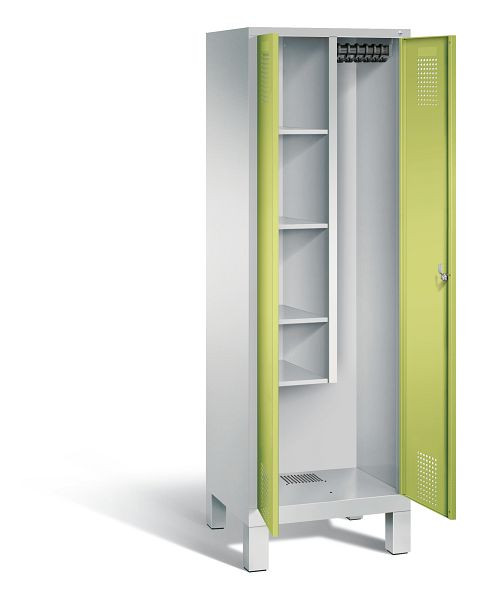 C+P Putzmittel-Spind Evolo, H1850xB610xT500mm, Farbe: Lichtgrau / Viridingrün, 48110-00 S10073