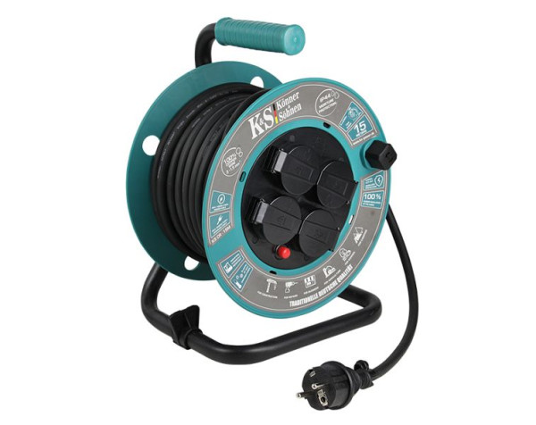 Könner & Söhnen Verlängerungskabel-Trommel, 3000 W, KS CR-15M