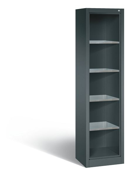 C+P Stahlregal mit Rückwand Acurado, H1950xB502xT400mm, Farbe: Anthrazit, 8900-02 S10017