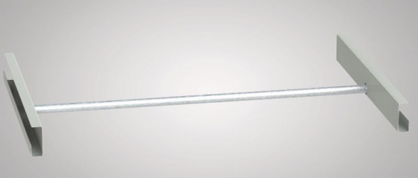 KLW Garderobenstange für Schrank Model 7FN-NH (1000 x 490 mm B x T) mit Aufhängprofilen und Fachbodenträger, 7FN-NHXR-GS-GB