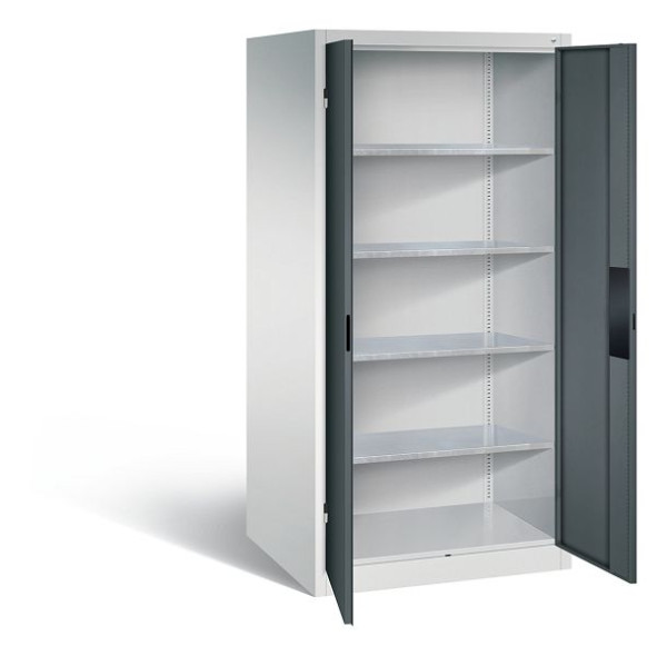 C+P Werkzeugschrank Acurado, H1950xB930xT800mm, Farbe: Lichtgrau / Anthrazitgrau, Muldengriff, 8924-052 S10090