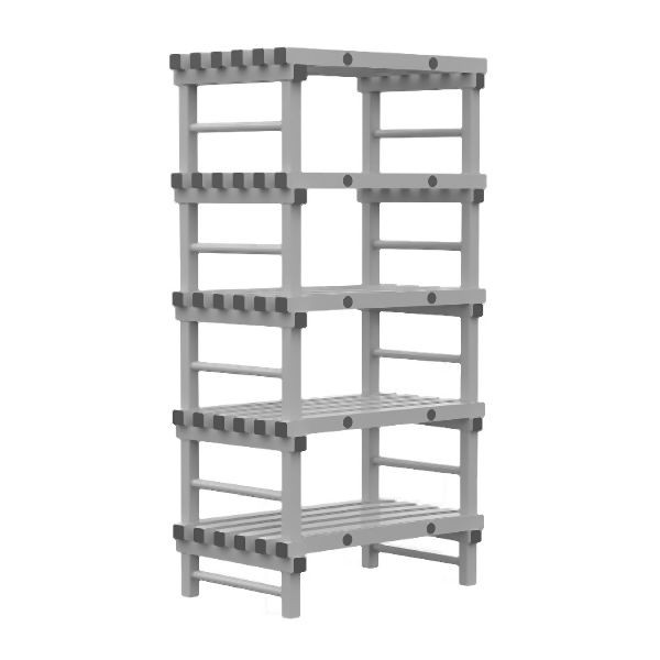 REA Grey Euro-Regal 1200(L)x600(T)x1850(H)mm mit 5 Ständern, 308.291