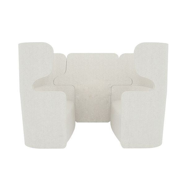 Bisley Raum in Raum Lösung Vivo, Viersitzer, Hohe Rückenlehne, NE0643 wolkengrau, VIVH4XP.NE0643