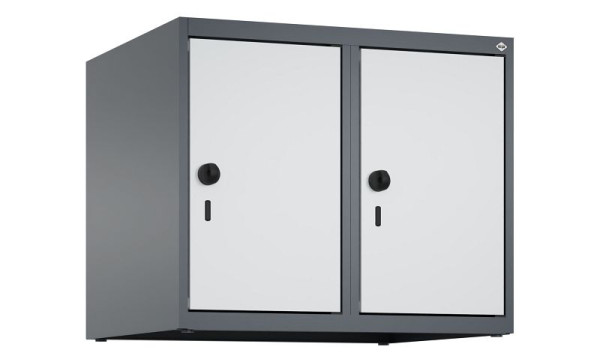 C+P Schrankaufsatz Classic PLUS, Aufsatzschrank, 7016/7035, Drehriegel, 500x600x500mm, 2 Abteile, 080090-20 S10013