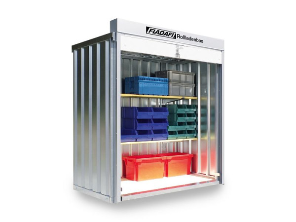 FLADAFI Rollladenbox RB 1100, verzinkt, montiert, mit Holzfußboden, 2.100 x 1.140 x 2.320 mm, F9511-F911