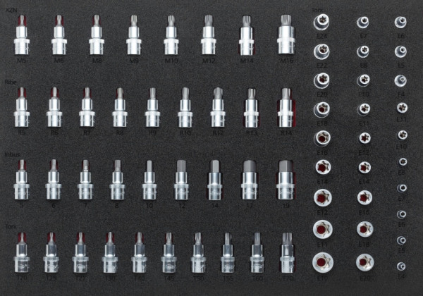 VIGOR Steckschlüsseleinsatz Satz, Anzahl Werkzeuge: 64, V2837