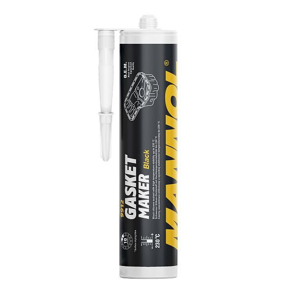 MANNOL Silikondichtstoff schwarz, VE: 310 ml, 9912-031, 4036021991214