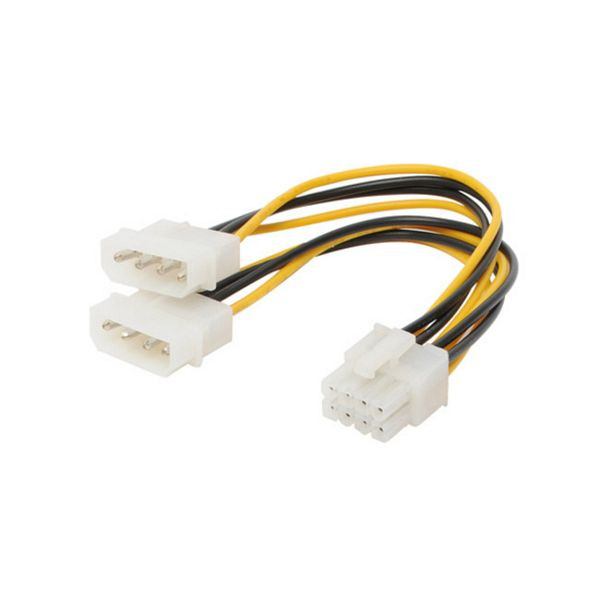shiverpeaks BASIC-S, Internes Stromkabel 2x 13.3 cm Stecker auf 8-pol PCI Express, 0,13m, BS78218-HQ