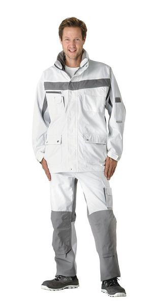 Planam Plaline Allwetterjacke, reinweiß/zink, Größe M, 2573048