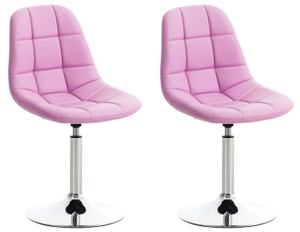 CLP 2er Set Stühle Emil Kunstleder, pink, 319673, 4251756467715