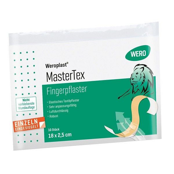 WERO Weroplast MasterTex Fingerpflaster 18 x 2,5 cm, VE: 10 Stück, 150274