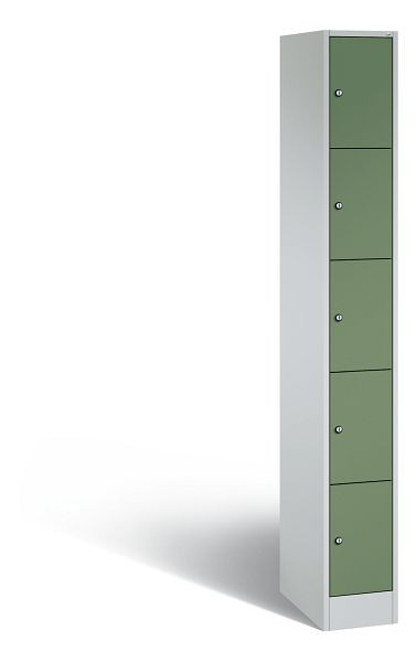 C+P Schließfachschrank Serie 8070, H1950xB240xT480 mm, Grau/Resedagrün, 80700-10 S10064