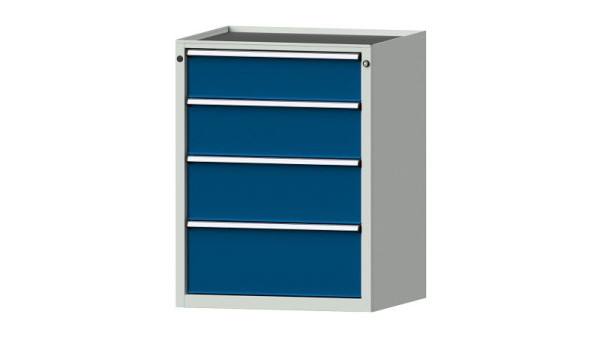 ANKE Werkbänke Schubladenschrank, Modell 3003 V, 760 x 675 x 980 mm, RAL 7035/5010, Wanne, 611.004