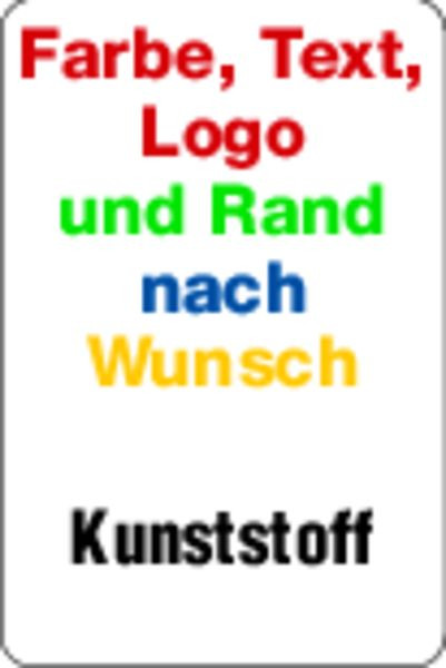 Schilder Klar Kunststoffschild, Farben, Text und Logo nach Wunsch, Hochformat, 200x300x1.5 mm Kunststoff, 939/76.02