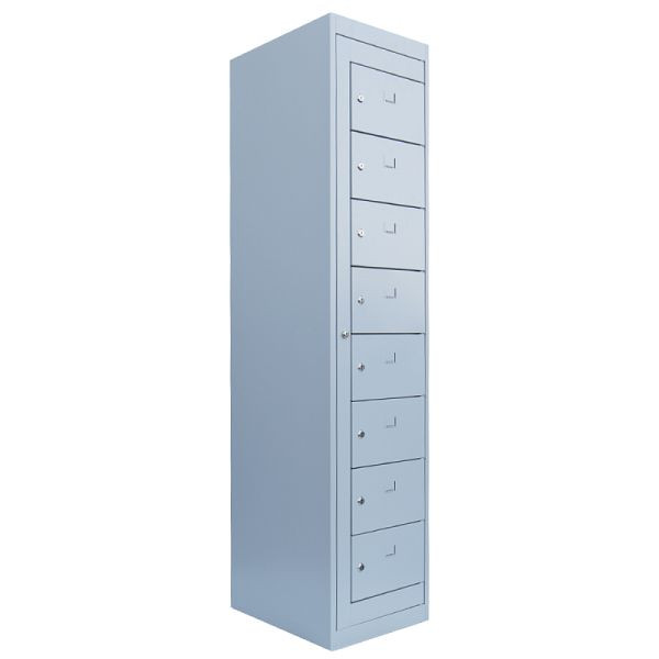 Lüllmann Verteilerschrank, 1 Abteil, 8 Fächer, 1800 x 400 x 500 mm, lichtgrau, 526080