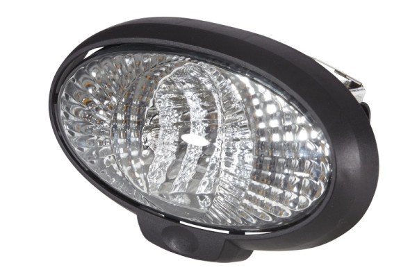 HELLA Halogen-Arbeitsscheinwerfer, Oval 90, 12V, Einbau/Schraubanschluss, 4-Punkt Befestigung, Nahfeldausleuchtung, Schutz-Kontakt-Stecker, 1GB 996 186-061