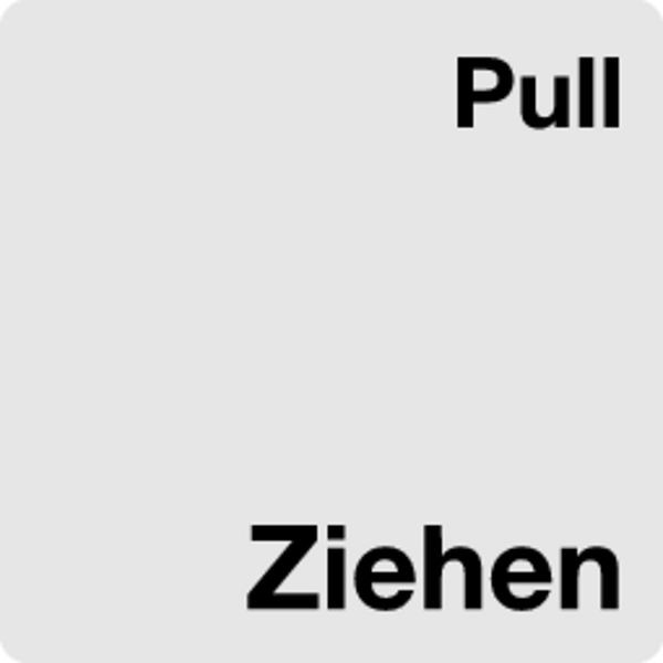 Schilder Klar Türbeschilderung Ziehen/Pull, 60x60x0.5 mm Aluminium glatt, 1239/51