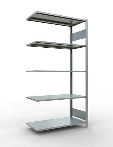 Schulte Fachbodenregal, Anbaufeld, 5 Lagerebenen, Fachlast 150 kg, 1006 x 536 x 2000 mm, 278796