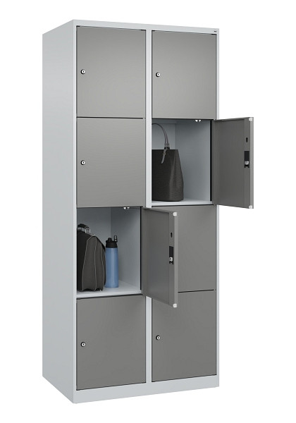 C+P Schließfachschrank Evolo PLUS, 8 Fächer, 1850x800x500mm, 7035/0004, 049000-224 S10014