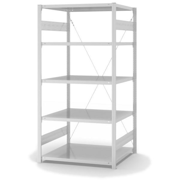 hofe AntiBac Grundregal, zerlegt, 5 Böden 2000 x 800 x 1000 mm, Antibakterielle Beschichtung in weiß (ähnlich RAL 9016), HKG20810ANT