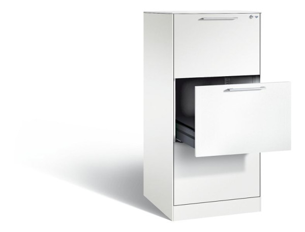 C+P Karteischrank Asisto, H1310xB562xT600mm, Farbe: Verkehrsweiß, Bügelgriff, 146224-322 S10044