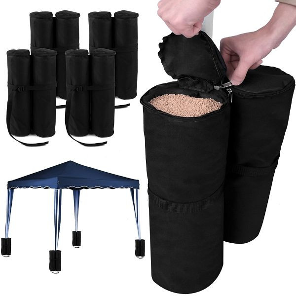 DEUBA Pavillon Standsicherung 4er-Set Schwarz, 102534, 4250525320350