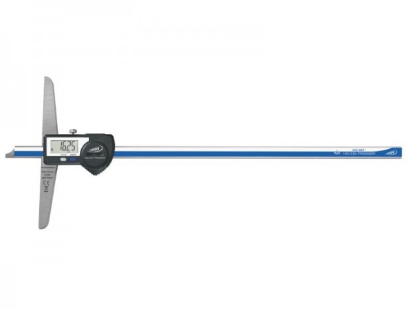 HELIOS PREISSER Digitaler Tiefenmessschieber, IP 67, rostfreier Stahl, mit gerader Stange, Messbereich 0 - 500 mm, 1360728