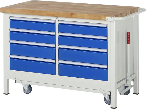 RAU Absenkbare Werkbank 8000 - Modell 8477, B1250 x T700 x H880 mm, 15-8477A2-127B4F.11