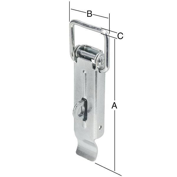 Vormann Spannverschluss mit Öse 110 x 37 mm, verzinkt, VE: 25 Stück, 001209105Z