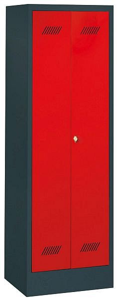 Pavoy Kleiderschrank mit Sockel 1850/500/600, 2 Abteile, Drehriegelverschluss, gemeinsam verschließbar, 20201-213-732-910905