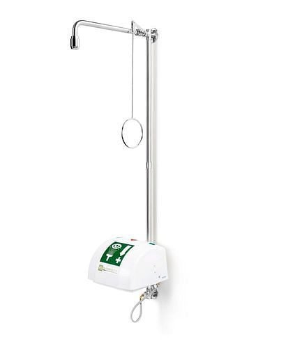 B-SAFETY Körperdusche mit Augendusche mit Auffangbecken und Deckel, Edelstahl, Wandmontage, BR 868095/75 l, 305288