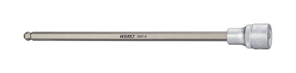 Hazet Kugelkopf Schraubendreher-Steckschlüsseleinsatz, Vierkant hohl 12,5 mm (1/2 Zoll), Innen-Sechskant Profil, 8 mm, 2527-8