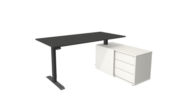 Kerkmann Komplettarbeitsplatz Move 1 anthrazit, Weiß/anthrazit, 10216913