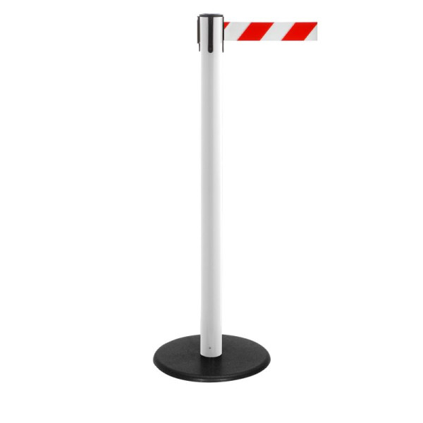 Stein HGS Personenleitsystem -P-Line Famous-, weiß, rot/weiß diagonal (schraffiert), mit Sicherheitsverschluss (selbstlösend), Gurtlänge: 2,3 m, 12802-1303