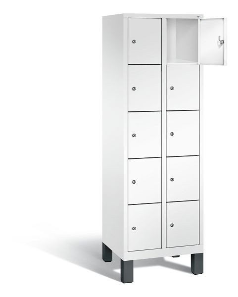 C+P Schließfachschrank Evolo, H1850xB610xT500mm, Farbe: Verkehrsweiß, 48010-205 S10117