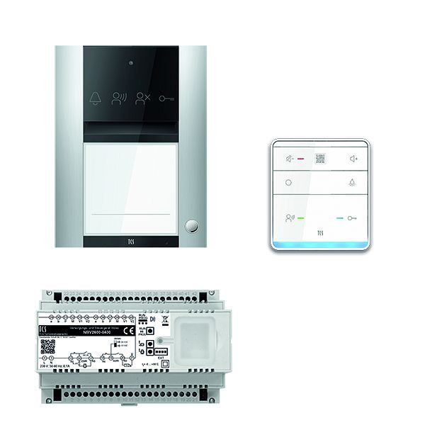 TCS Türkontrollsystem audio: pack PRO 1WE Außenstation ASA 1T AP 1x Freisprecher ISW6010 Steuergerät, PAAF011/007