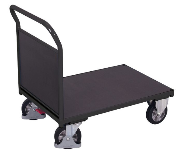 VARIOfit Stirnwandwagen mit Siebdruckplatte, Ladefläche: 1.225 x 800 mm, RAL 7016 anthrazitgrau, sw-800.182/AG