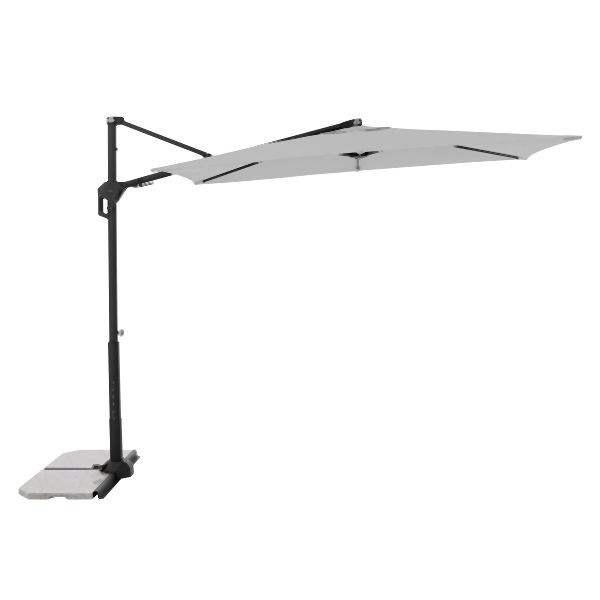 doppler ACTIVE Pendel Green Edition City Rechteckiger Balkonschirm 240x135/6teilig, Design 827 hellgrau, 459285827